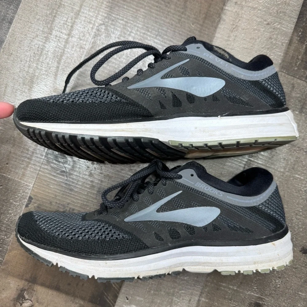 Brooks Dark Gray and Black Running Shoes